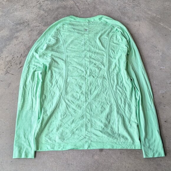 Lululemon Swiftly Tech Long Sleeve Crew Top Teal Mint Green size 12 - Picture 7 of 7